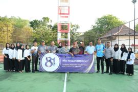 Semarak Hari Pengayoman Ke-81, Kemenkum Babel gelar turnamen tenis lapangan