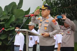Kapolres Langkat Jadi pembina upacara di Yayasan Pendidikan Putra Jaya Jabal Rahman