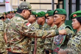 Menhan cek kesiapan Yonif TP 899/Bata Satya Gardapati di Depok