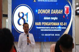 Kemenkum Hari Pengayoman, Sulbar gandeng RSUD Mamuju gelar donor darah