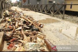 Disperkim Balikpapan uji jaring penahan sampah di pesisir Baru Ulu