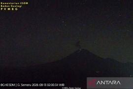 Kamis dini hari, Gunung Semeru erupsi disertai suara gemuruh kuat