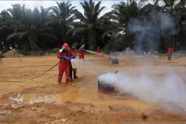 PT HPM - Manggala Agni latihan bersama cegah Karhutla
