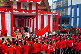 Megawati pimpin peringatan HUT Ke-81 RI di Lenteng Agung Jaksel