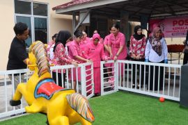 Ketua Bhayangkari Batu Bara sulap lahan sempit jadi taman bermain mini