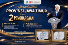 Jatim raih dua penghargaan nasional JDIH dengan nilai sempurna