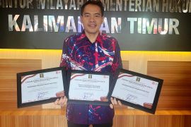 Pemkab Kutai Timur raih tiga penghargaan dari Kemenkum