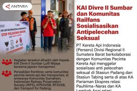 KAI Divre II Sumbar dan Komunitas railfans sosialisasikan antipelecehan seksual