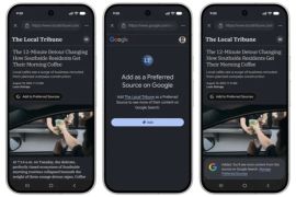 Pengguna Google bisa pilih sumber berita favorit untuk hasil pencarian