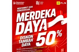 Rayakan Kemerdekaan RI, PLN Beri Keringanan Tambah Daya Listrik 50 Persen