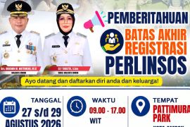 Pemkot Ambon imbau seluruh warga wajib registrasi Perlinsos sebelum 31 Agustus