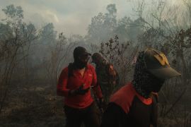 Wagub Lampung sebut water bombing dioperasikan Minggu atasi karhutla TNWK