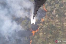 TNI AU berupaya padamkan karhutla di Palembang