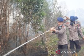 Brimob Kalsel terapkan teknik suntik gambut padamkan karhutla di ring 1 bandara