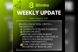 Bitmine Immersion Technologies (BMNR) Umumkan Kepemilikan ETH 5,85 Juta Token serta Total Kripto dan Kas $14,9 Miliar