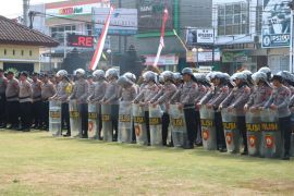 Polres Wonosobo mengecek kesiapan personel pengamanan Pilkades