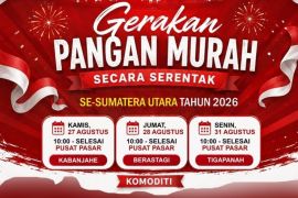 Bulog gelar Gerakan Pangan Murah di Karo jaga stabilitas harga