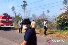 Tim gabungan padamkan kebakaran Hutan Kota Koba di Bangka Tengah