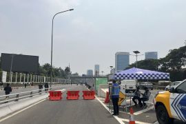 Akses keluar Slipi Ruas Tol Dalam Kota arah Grogol ditutup sementara