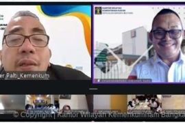 Kemenkum Babel ikuti sosialisasi tata cara pengumuman PT