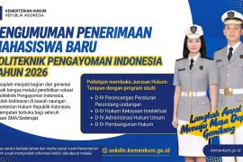 Kemenkum ingatkan batas akhir pendaftaran Poltekpin pada 30 Agustus 2026