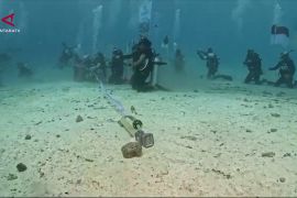Puluhan penyelam gelar upacara bendera di bawah laut Jayapura