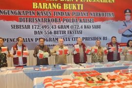 Polda Kalsel gagalkan peredaran 172,4 kg sabu jaringan lintas provinsi