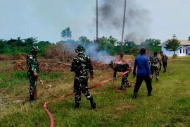 Disdamkarmat Natuna dan Lanud RSA perkuat sinergi penanganan kebakaran