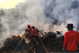 BPBD padamkan karhulta di dua desa Ogan Komering Ulu