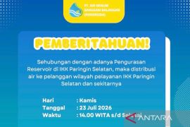 PT AMSB kuras reservoir di IKK Parsel, distribusi air terhenti