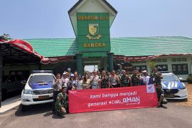 Honda babel ajak personel Senpom 11/5 Bangka jadi pengendara yang lebih aman