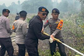 Dansat Brimob Kaltara pimpin pendinginan untuk pastikan karhutla padam