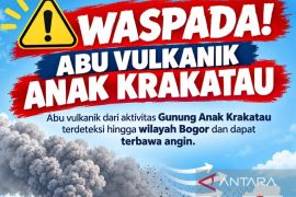 Jangan anggap remeh abu Anak Krakatau, Pemkab Bogor  imbau warga  gunakan masker