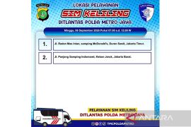 Minggu, SIM Keliling tersedia di dua lokasi Jakarta