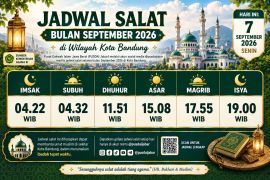 Jadwal Sholat Bandung Hari Ini 7 September 2026