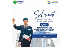 Mahasiswa FH UMPR juara lomba pidato edukasi pencegahan karhutla