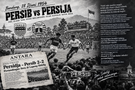Begini suasana laga Persib vs Persija tahun 1954!