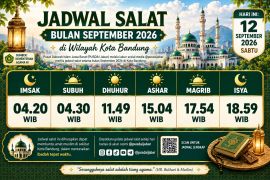 Jadwal Sholat Bandung hari ini 12 September 2026