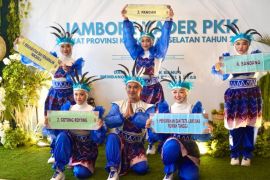 Kontingen TP PKK Banjarbaru tampil percaya diri di Jambore PKK Kalsel