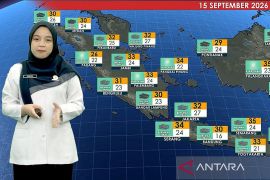 BMKG prakirakan sejumlah wilayah berpotensi diguyur hujan pada Selasa