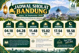 Jadwal Sholat di Bandung hari ini 16 September 2026