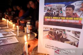 IJTI Sulsel gelar doa bersama harapkan keselamatan korban lima jurnalis