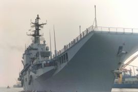 Kapal Induk Giuseppe Garibaldi akhirnya tiba di Jakarta