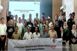 Disdagrin Barito Utara sosialisasikan BPJS Ketenagakerjaan kepada pedagang