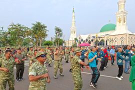 Kodim 0621-Pemkab Bogor gelar senam komando bersama meriahkan HUT TNI ke-81