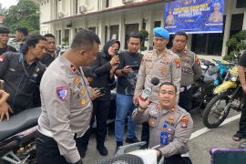Polresta Barelang sita 267 motor knalpot brong