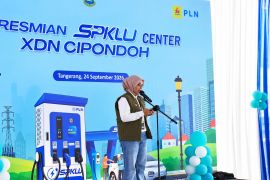 SPKLU Center XDN Cipondoh beroperasi dukung mobilitas listrik di Kota Tangerang