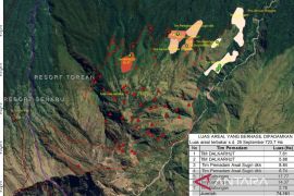 Kebakaran di jalur pendakian Gunung Rinjani meluas hingga 723,7 hektare