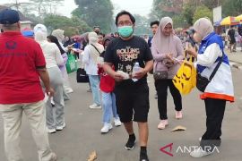 Udara berbahaya, Hiswana Migas Sampit bagikan 1000 masker di CFD