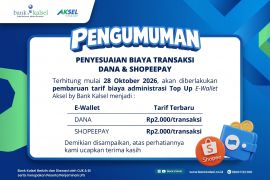 Bank Kalsel sesuaikan biaya Top Up DANA dan ShopeePay